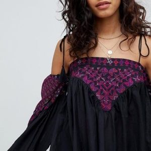 Free People Vaca Vibin' Cold Shoulder Top XS